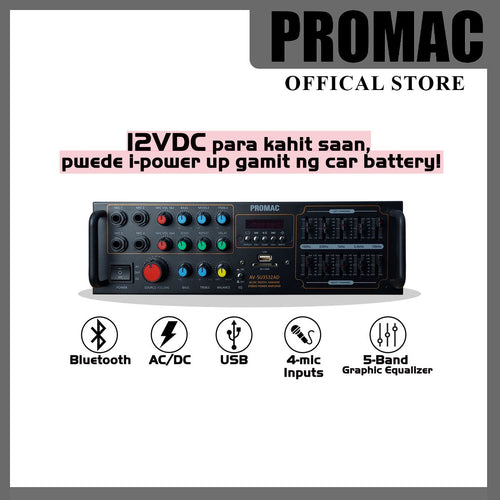 AV-SU3532AD <br> AC/DC Karaoke Amplifier 140W PMPO (x2)