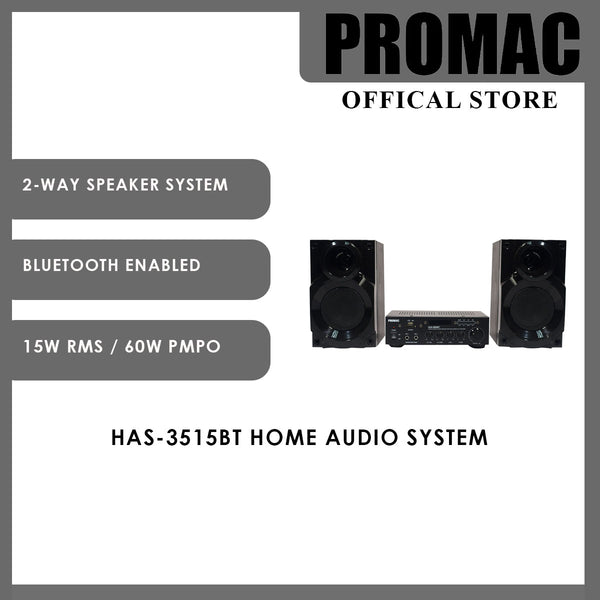 HAS3515BT Micro Component Amp and Speaker Combo Promac PH