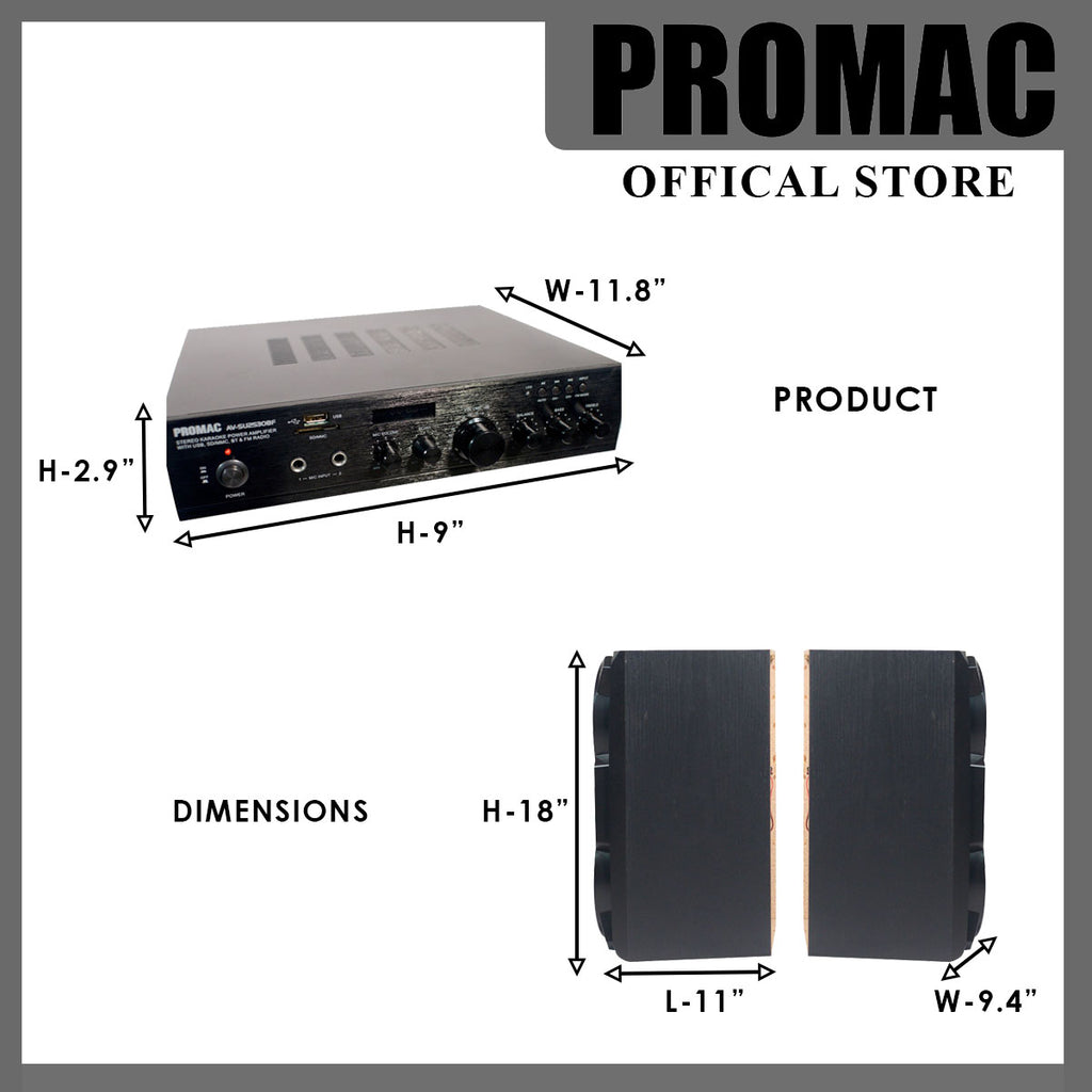 HAS-6530BT <br> Micro Component Amp and 6" Speaker Combo