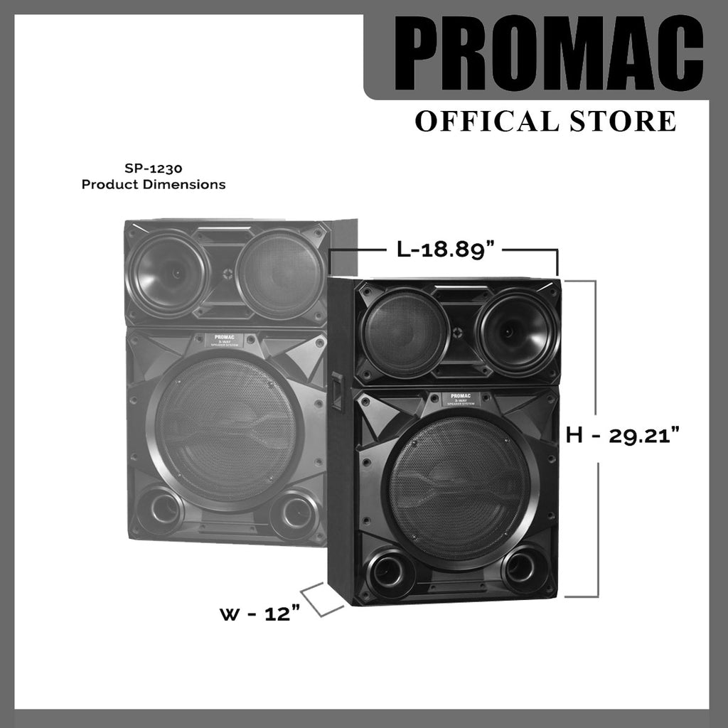 SP-1230 12" 3-Way Passive Speaker System