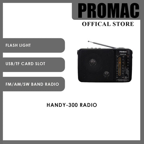 HANDY-300 AM/FM Portable Radio with Flashlight