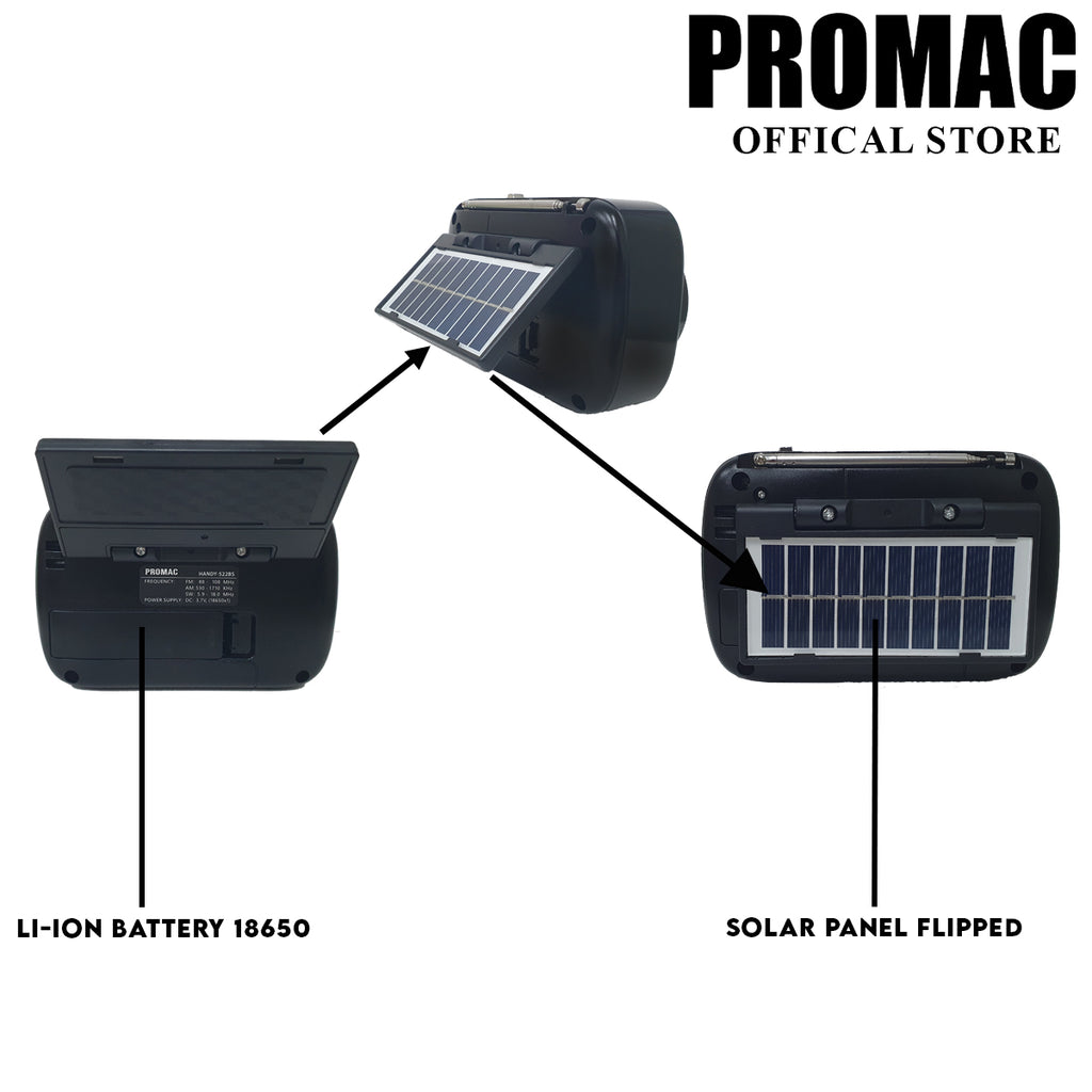 HANDY-522BS Solar Powered Radio with Bluetooth, USB, and TWS function