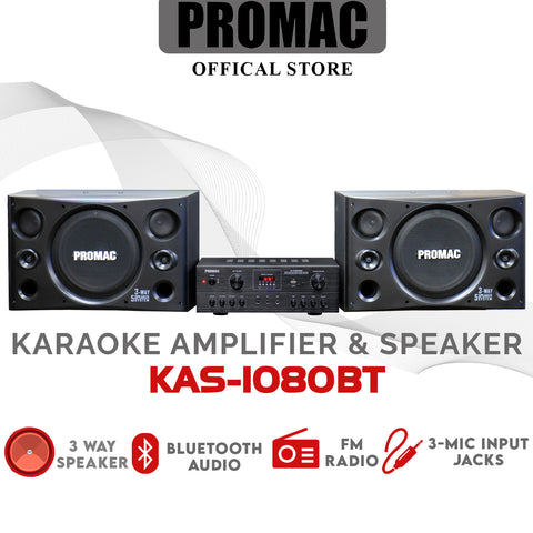 KAS-1080BT <br> Karaoke Speaker and Amplifier SET
