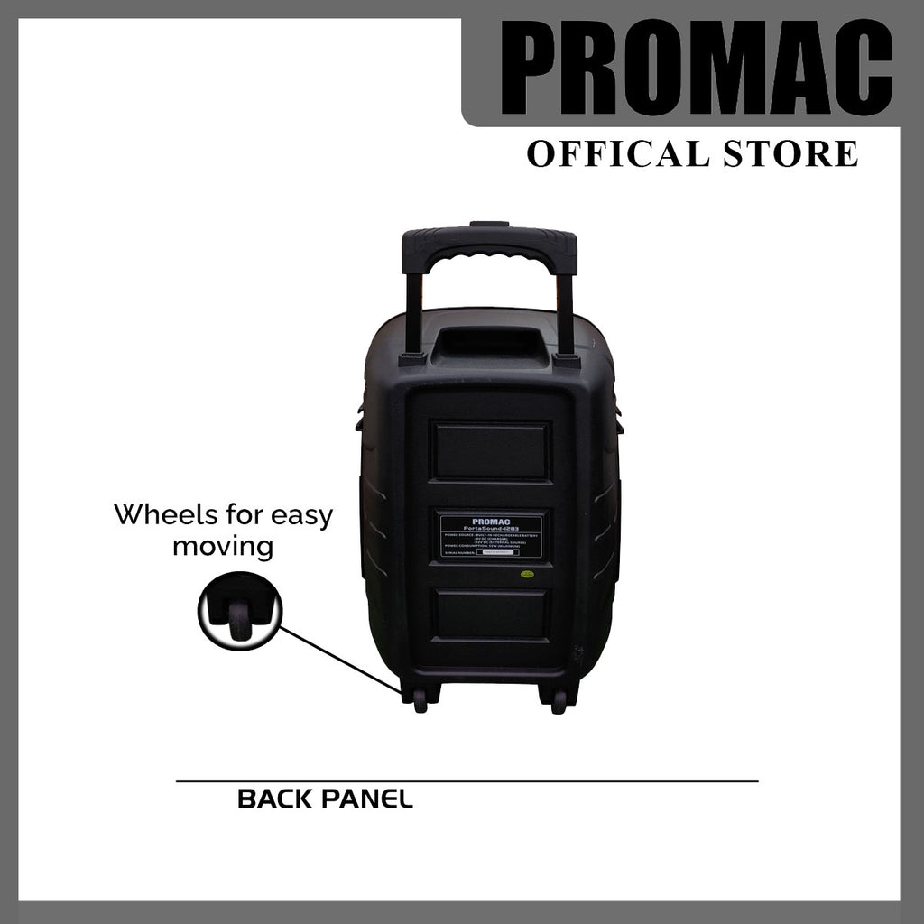 PORTASOUND-1283 12" Portable Active Speaker with Trolley