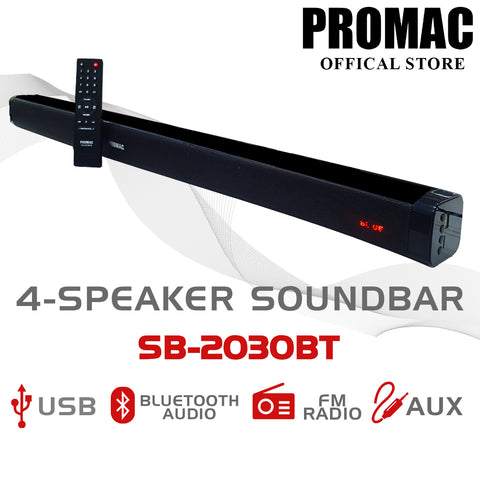SB-2030BT <br> 4-Speaker Stereo Soundbar <br> <br>